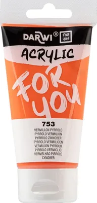 Zdjęcie produktu dla Darwi DFY Farba akrylowa Vermilion Pyrrolo 75 ml 1 szt.