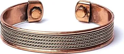 Productafbeelding van Armband Koper Vier Koorden Magnetisch --verpakking van 2 stuks - ±6,5cm