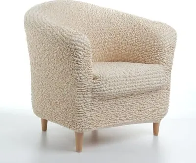 Produktbild von Bestcovers Sitzbezug 60-80cm - Weicher, Hypoallergener Mikrofaser-Schonbezug, Reinigen, Schützt Ihre Möbel Länger (Creme, Club-Sessel (60-80cm))