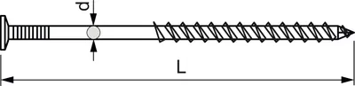 Produktbild von Schraubnägel (Gewindenagel) gedrehte Drahtstifte ø 3,4x35mm Stahl verzinkt