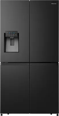 Produktbild von Hisense RQ760N4BFE Side-by-Side Kühl-Gefrier-Kombination, 584 Liter, Kühlen 352 L, Gefrieren 232L, Eiswürfel-/Wasserspender, Nofrostplus, schwarz