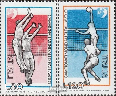 Produktbild von Briefmarken Italien 1978 Mi 1624-1625 (kompl.Ausg.) postfrisch Volleyball-WM