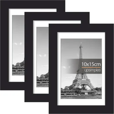 Immagine prodotto di Set di 3 cornici nere per foto, dimensioni 15 x 15 cm