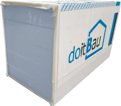 A packaged insulation product with branding.