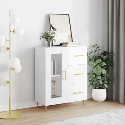 Produktbild von vidaXL Sideboard Hochglanz-Weiß 69,5x34x90 cm Holzwerkstoff