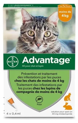 Produktbild von ADVANTAGE 40 (0-4 kg) Antiparasitäre Pipetten für Katzen/Kaninchen - Bayer