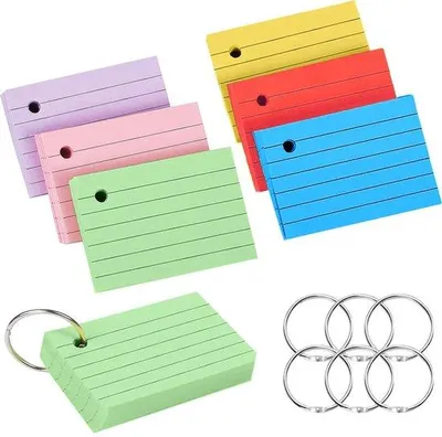 Obrázok produktu pre Farebné kartičky na učenie slovíčok, 600 ks, 7,4 x 5,2 cm