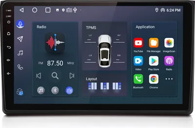 Obrázok produktu pre 2 GB + 64 GB, Android 15, autorádio s podporou CarPlay pre Audi A4 8E, 8H, B6, B7 (2000–2009), GPS navigácia, Wi-Fi, Bluetooth, FM, RDS, SWC, DAB+, USB, 2 DIN, 4-jadrový procesor