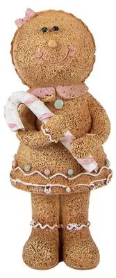 Obrázek produktu pro Clayre & Eef Vánoční dekorativní figurka 8 x 7 x 16 cm, hnědá, polyresin