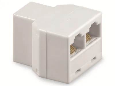 Immagine prodotto di goobay ISDN T Adapter 2 x RJ45 auf RJ45 weiß (Bulk)