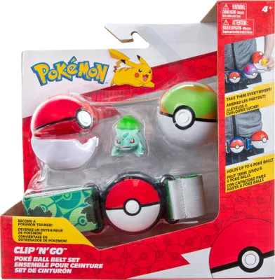 Immagine prodotto di Pokémon - Set di cinturini Clip'n Go - Poké Ball e Nest Ball di Bulbasaur
