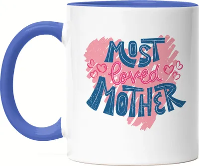 Produktbild von Most Loved Mother Tasse Blau Muttertag Geschenkidee Beste Mama Der Welt