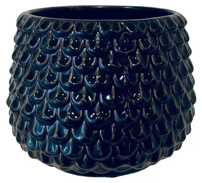 Productafbeelding van Solidchoice - Zwarte Keramische Plantenvase voor Binnenplanten