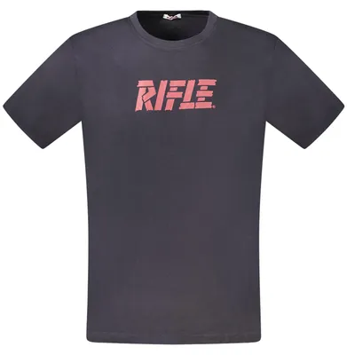 Produktbild von Kurzarm Herren T-Shirt Blau mit Rundhals und Logo-Druck