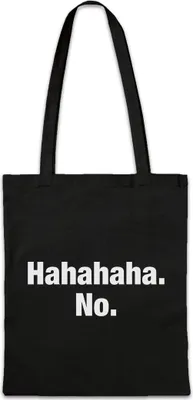 Produktbild von Urban Backwoods Hahahaha No, Stofftasche, Farbe: Schwarz