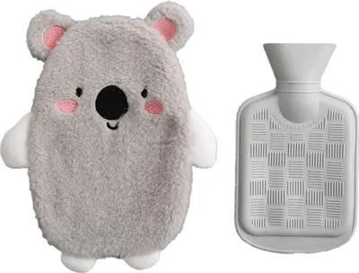 Produktbild von Klassische Wärmflasche, zur Schmerzlinderung, für Nacken und Schultern, als Fußwärmer, bei Menstruationsbeschwerden, für Wärme- und Kältetherapie – tolles Geschenk für Frauen
