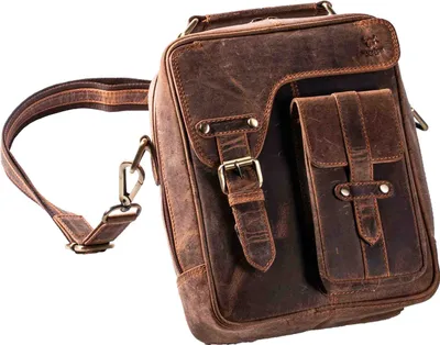 Produktbild von MATADOR Leder Tablettasche Umhängetasche Schultertasche Hunter Braun