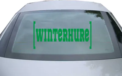 Produktbild von Indigos UG - Aufkleber Heckscheibe & Motorklappe DE6425 - grün - 600x287 mm - Winterhure - Auto Scheiben Fenster Heckklappe Tuning Racing JDM - Die cut