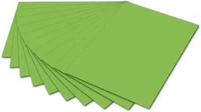Produktbild von folia 6151 - Fotokarton Hellgrün, 50 x 70 cm, 300 g/qm, 10 Bogen - zum Basteln und kreativen Gestalten von Karten, Fensterbildern und für Scrapbooking