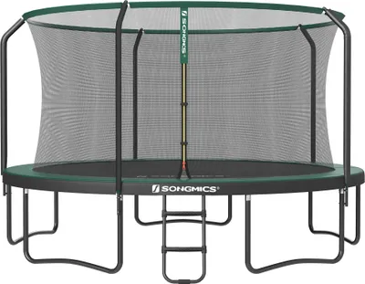 Produktbild von SONGMICSTrampolin Ø 427cm, Gartentrampolin mit Sicherheitsnetz, 180 cm hohe Stangen, Randabdeckung, Leiter, Stahlrahmen