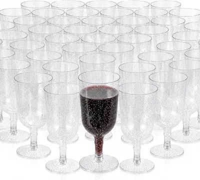 Produktbild von Plastikweingläser 160 ml, 100 Stück, wiederverwendbar, für Party