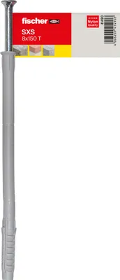 Produktbild von Fischer Langschaftdübel SXS 8x150 T E mit Senkkopfschraube, einzeln