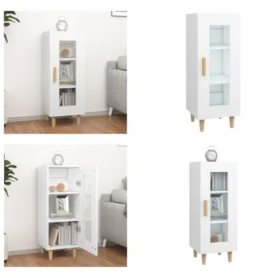 Obrázek produktu pro vidaXL Příborník bílý 34,5x34x90 cm Materiál na bázi dřeva - Příborník - Příborníky - Skříňka - Úložná skříňka