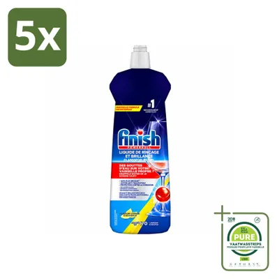 Produktbild von 5 x Finish Glanzspüler Zitrone - 800 ml - Großpackung - 5 Stücke