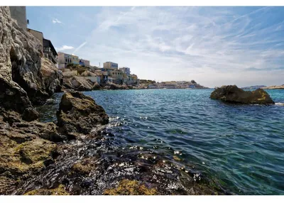 Image de Tableau sur toile vallon des Auffes 30x45 cm, Tableau mural moderne pour décoration intérieure