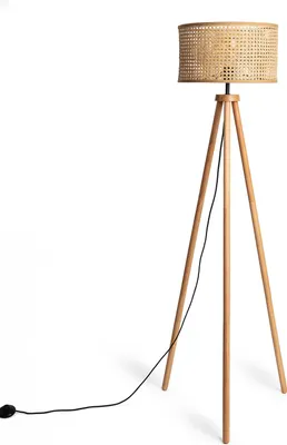 Produktbild von Stehlampe Rattan und Holz Adirane Natürlich