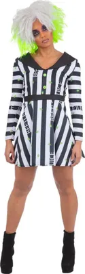 Produktbild von Beetlejuice - Kostüm für Damen SM3350 (42 DE - 44 DE) (Schwarz/Weiß)