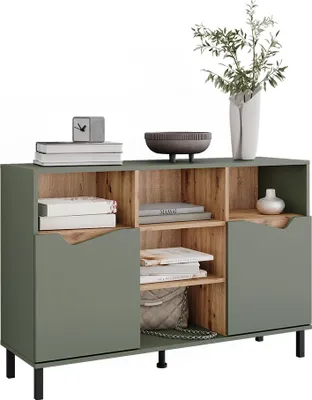 Zdjęcie produktu dla Kredens Vicco Marelle Zielony/rzemieślniczy 120 x 81.3 cm z 2 drzwiami, Model 57852