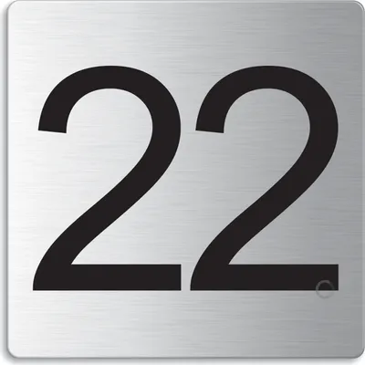 Produktbild von Türnummer I Zimmernummer I EdeIstahI TürschiId "22" I 85x85 mm I Nr.48322