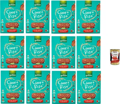 Produktbild von Gullón Cuor di Riso e Cereali Integrali Avena, Segale & farro, kekse mit Hafer, Roggen und geschrieben 12x 250 g + Italian Gourmet polpa 400g