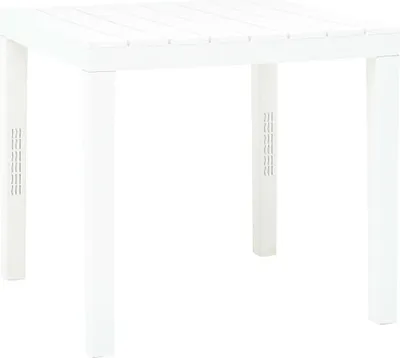 Image de Table de jardin Blanc 78x78x72 cm Plastique