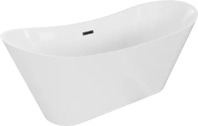 Produktbild von Mexen Celia freistehende Badewanne 170 x 75 cm, weiß, schwarzer Überlauf - 52331707500-70
