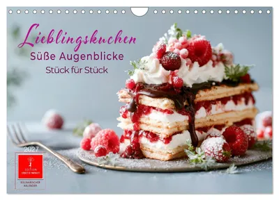 Produktbild von Lieblingskuchen - Süße Augenblicke (Wandkalender 2027 DIN A4 quer), CALVENDO Monatskalender