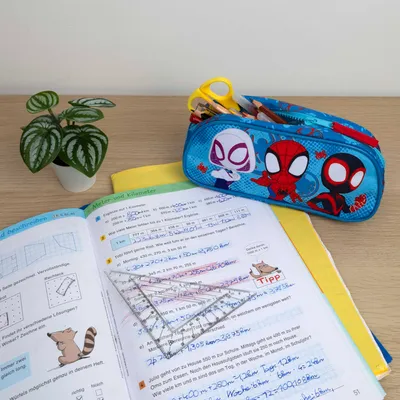 Produktbild von Schlampermäppchen Spidey, Schlamperbox Kinder, Schüleretui Royalblau