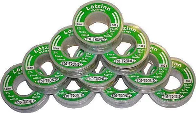 Produktbild von 10x bleifreies Elektronik Lötzinn Lötdraht 1mm 100g