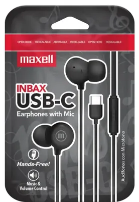 Obrázek produktu pro Sluchátka s mikrofonem MAXELL IN-BAX, USB-C