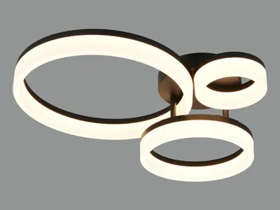 Image de Plafonnier LED, noir, moderne, L 51 cm