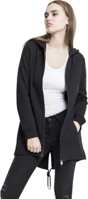 Image de Urban Classics Ladies - SWEAT PARKA Zip Hoody schwarz - S