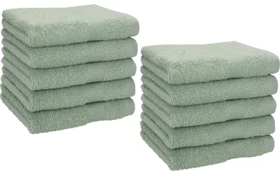 Produktbild von Betz Premium Seiftücher Set 10-teilig – 10× Seiftuch 30×30 cm, 100% Baumwolle 470 g/m², weich & saugstark, ® Farbe heugrün