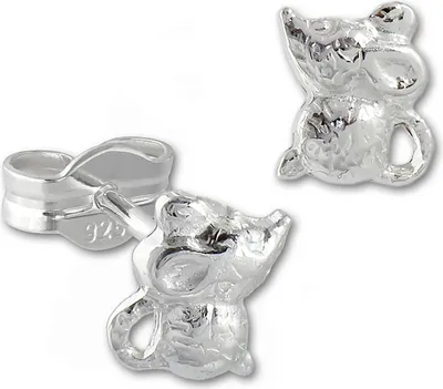Produktbild von Teenie-Weenie Ohrstecker für Kinder 925 Echt Silber Mäuschen Ohrringe SDO593J
