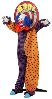 Produktbild von HOMCOM 167 cm Halloween Animierte Zirkusclown Deko mit Leuchtenden Augen