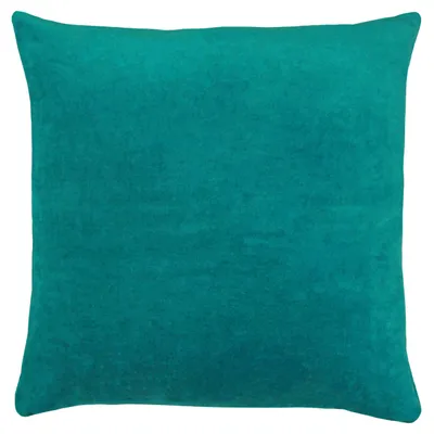 Baumwollkissen mit Füllung, 45x45 cm, Blaugrün, waschbar
