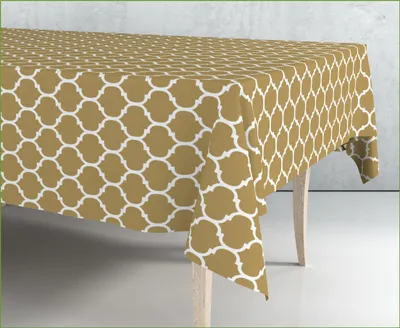 Imagen del producto de Mantel de Hule Estampado por Metros - Rombos Beige 43326-1