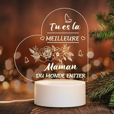 Image de veilleuse LED 3D comme cadeau d'anniversaire ou pour la fête des mères
