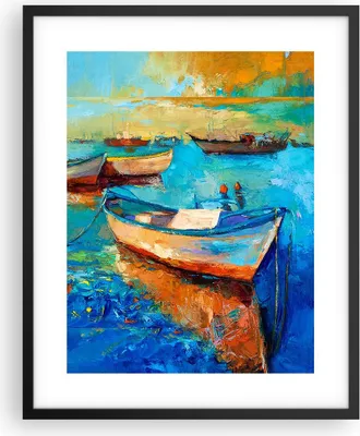 Produktbild von Gerahmtes Poster - Schwarzer Rahmen - £ódŸ Hafen Bunt - 40x50 cm - Wand Bild - Wanddeko - Wandbilder - Kunstposter - Wandposter - Bilderrahmen - Bilder - Kunstdruck - Wandbild - P2BPA40x50-4160