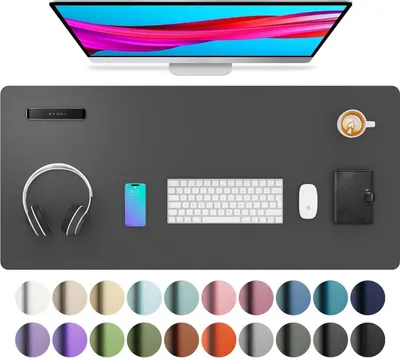 Zdjęcie produktu dla Podkładka na biurko Aothia Suede Mouse Padpoliuretan Leather Wodoodporna 80x40cm Czarna